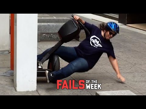 Woman Wipes Out On Scooter! Fails Of The Week
